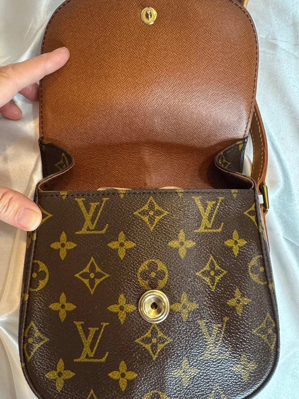 Louis Vuitton LV Mini Saint Cloud Monogram Canvas Crossbody with COA